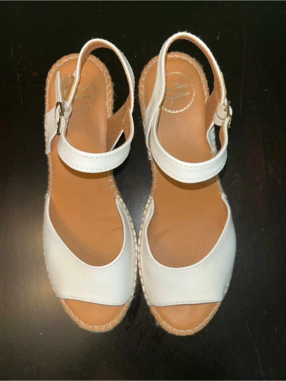 Women's White Espadrille Slingback Sandals
